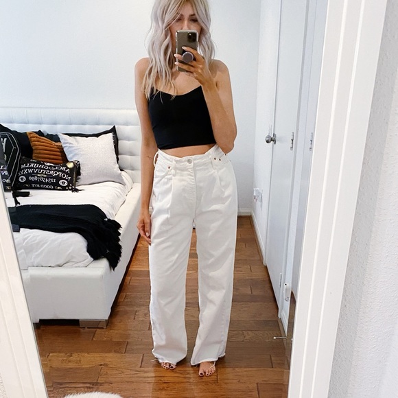 Zara Denim - Baggy white jeans